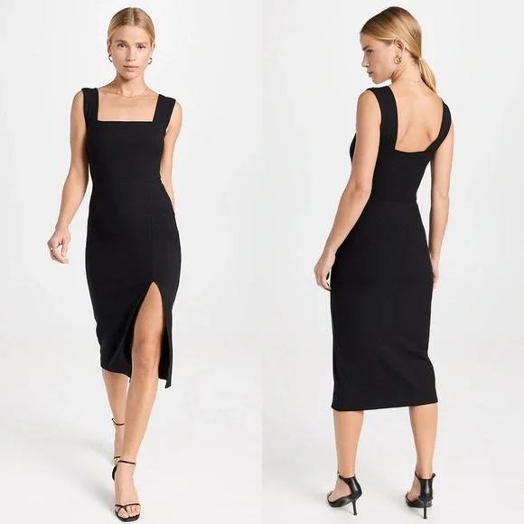 Reformation Cassi Knit Ribbed Midi Dress - Picture 1 of 6